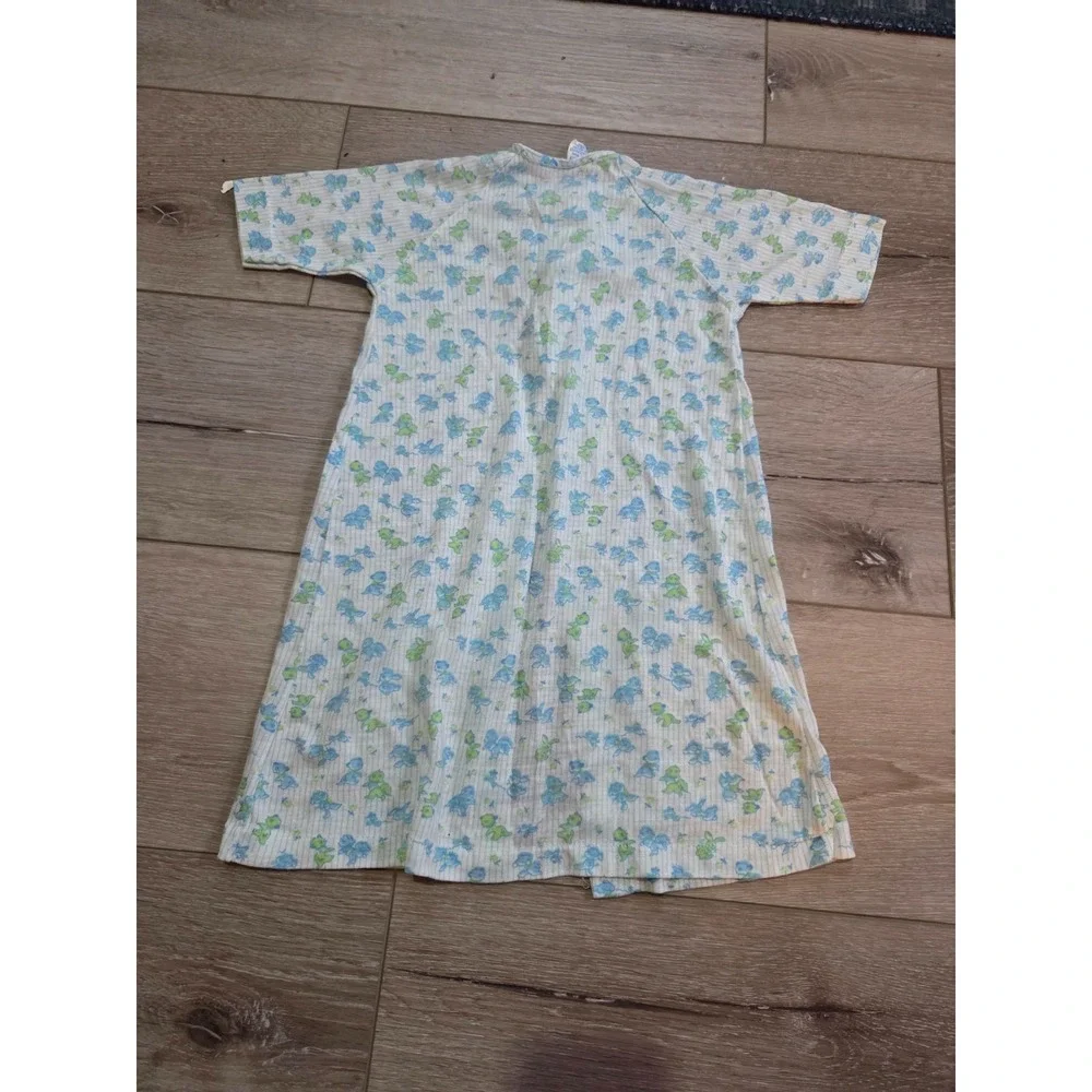 Vintage Carter's Baby Set Layette Nightgown + Overalls Romper Blue 6-9m
